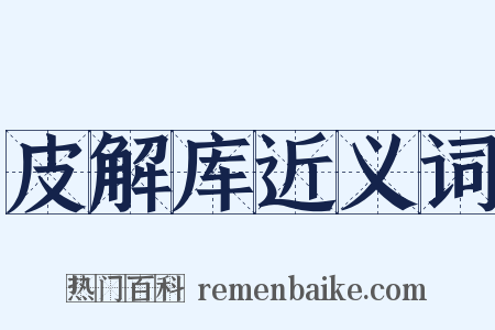 皮解库近义词是什么意思的图片